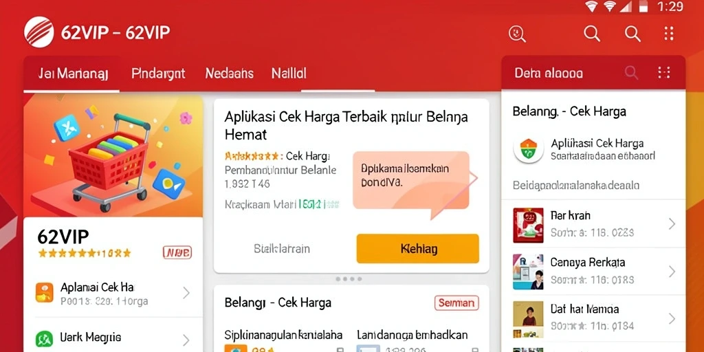 Antarmuka aplikasi <strong>62VIP</strong> menampilkan daftar harga produk dengan jelas dan mudah dipahami.
