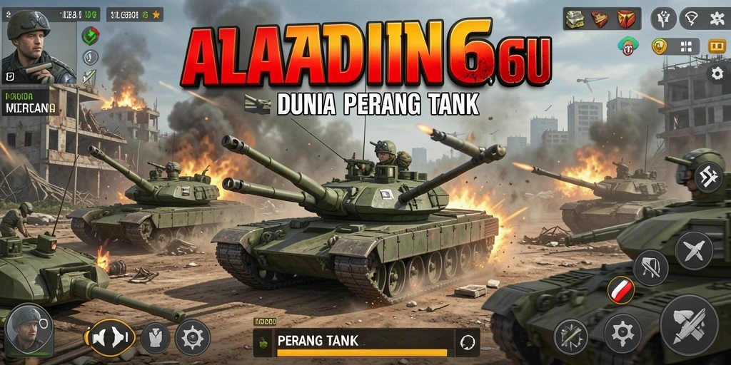 Antarmuka menarik dan fungsional dari game Perang Tank ALADIN66.