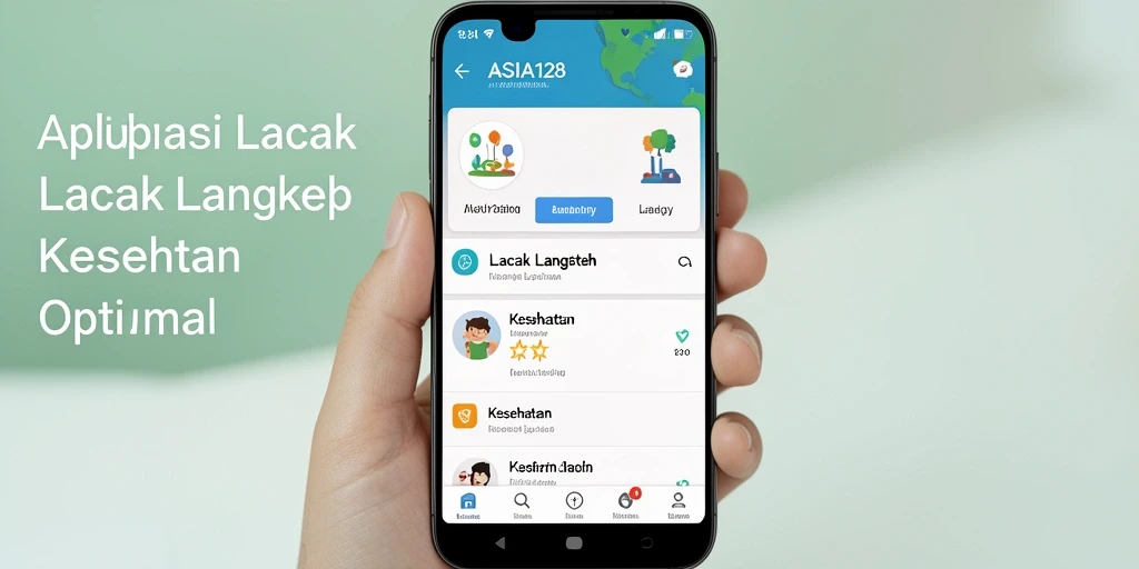 Antarmuka menarik ASIA128 yang menampilkan fitur Lacak Langkah.
