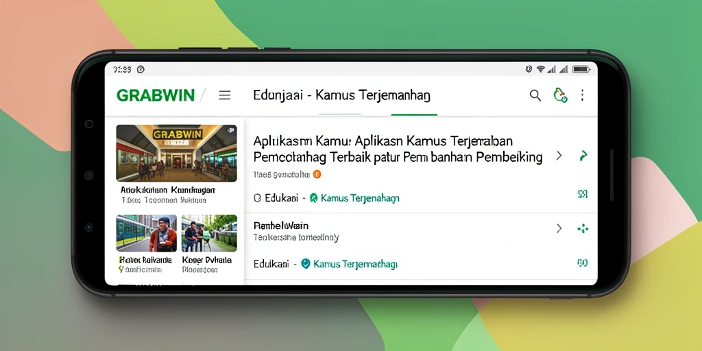 Tampilan antarmuka aplikasi GRABWIN yang intuitif dan ramah pengguna.