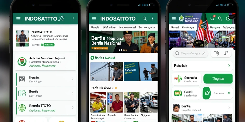 Antarmuka aplikasi INDOSATTOTO yang sederhana dan informatif.