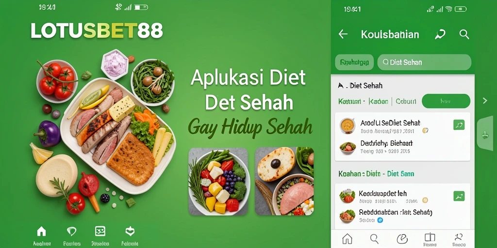 Tampilan antarmuka aplikasi Diet Sehat LOTUSBET88 yang user-friendly.