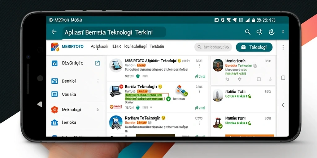 Antarmuka sederhana dan informatif dari aplikasi MESIRTOTO.